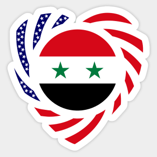 Syrian Multinational Patriot Flag Series (Heart) Sticker